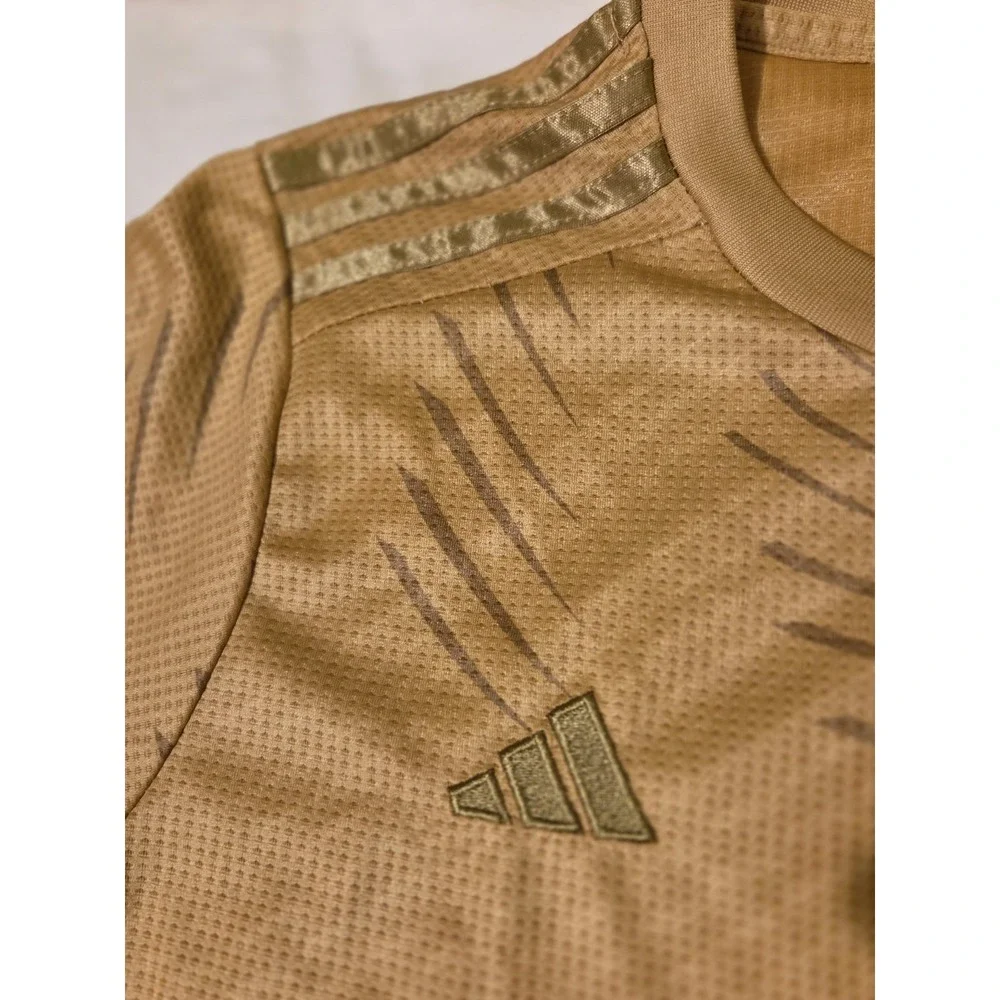 Real Madrid 2024 2025 Third Jersey Gold Adidas Heat.RDY Emirates LaLiga Adult M